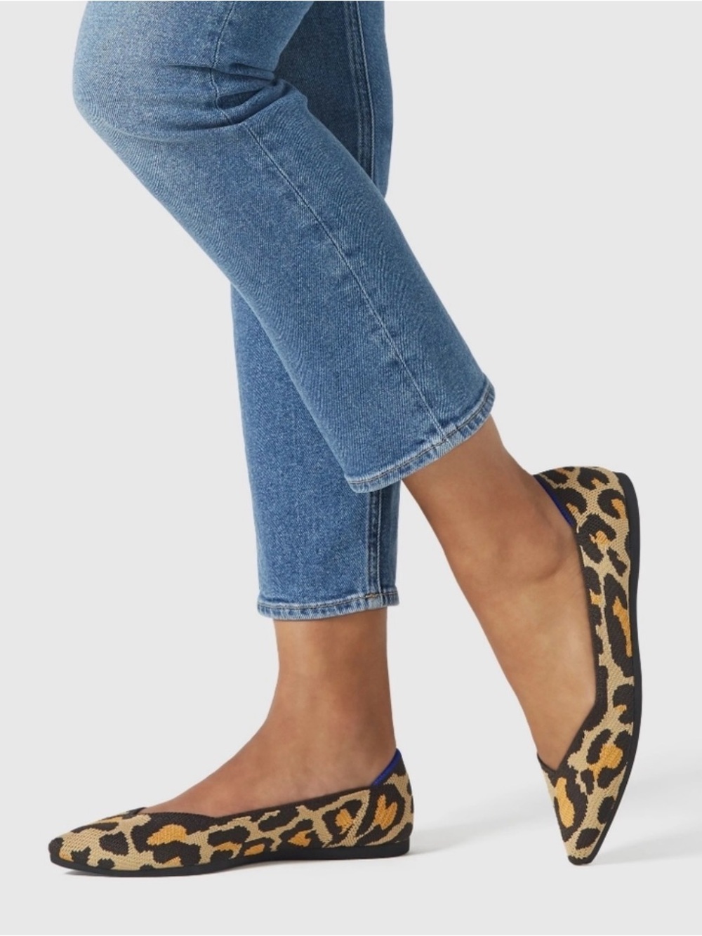 New In Box Rothy's The Point Flats - Big Cat NEW Washable Leopard 🐆 Print